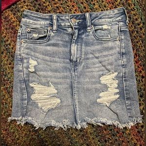 American Eagle Hi Rise Distressed Skirt Size 4